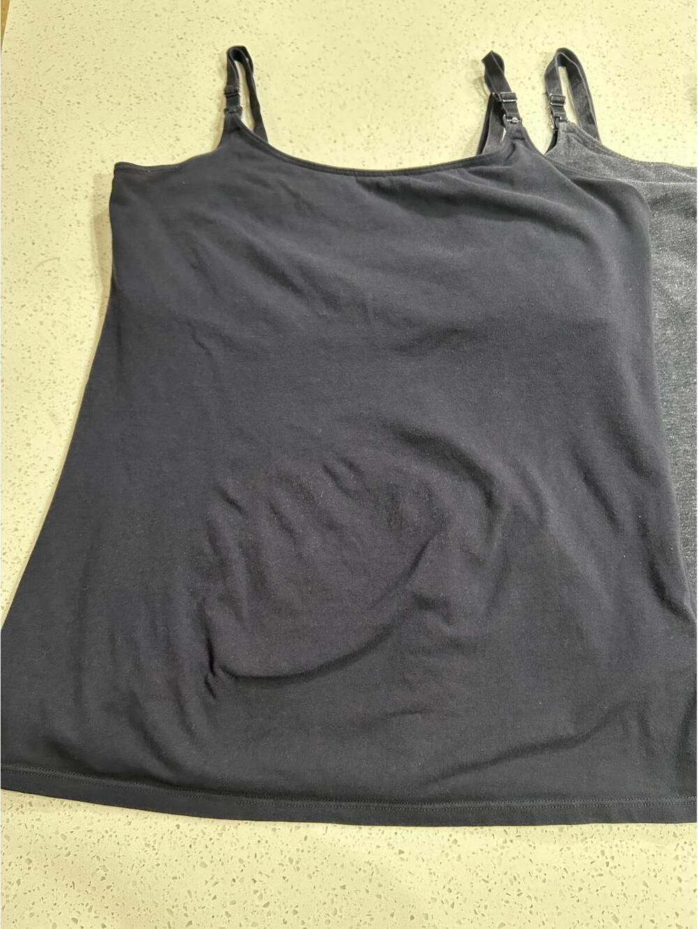 H&M MAMA Maternity & Nursing Camisoles - 3-Pack Basic Essentials - Picture 2 of 9